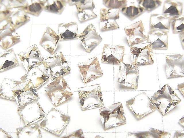 [Video]High Quality Oregon Sunstone AAA Loose stone Princess cut 5x5mm 2pcs