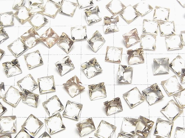 [Video]High Quality Oregon Sunstone AAA Loose stone Princess cut 5x5mm 2pcs