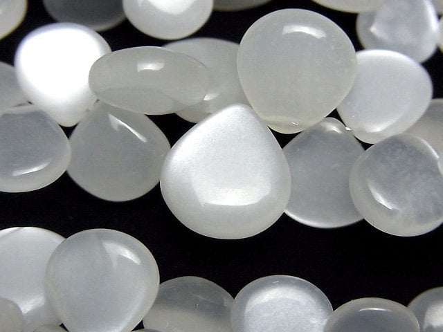 [Video]High Quality White Moonstone AA++ Chestnut (Smooth) 1strand beads (aprx.7inch/18cm)