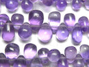 [Video]High Quality Amethyst AAA- Drop (Smooth) 1strand beads (aprx.7inch/18cm)