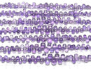 [Video]High Quality Amethyst AAA- Drop (Smooth) 1strand beads (aprx.7inch/18cm)