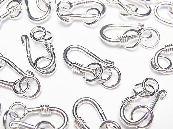 Silver925 U Hook with Jump Ring 16x8mm White Silver 1pc