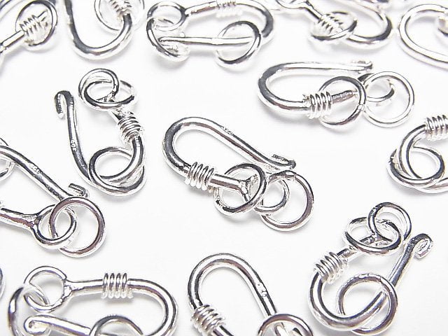 Silver925 U Hook with Jump Ring 16x8mm White Silver 1pc