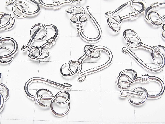 Silver925 U Hook with Jump Ring 16x8mm White Silver 1pc