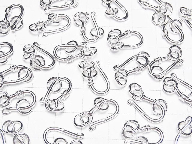 Silver925 U Hook with Jump Ring 16x8mm White Silver 1pc