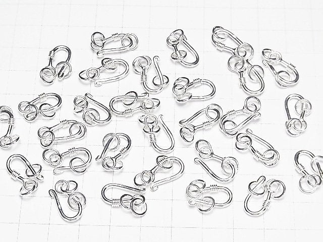 Silver925 U Hook with Jump Ring 16x8mm White Silver 1pc