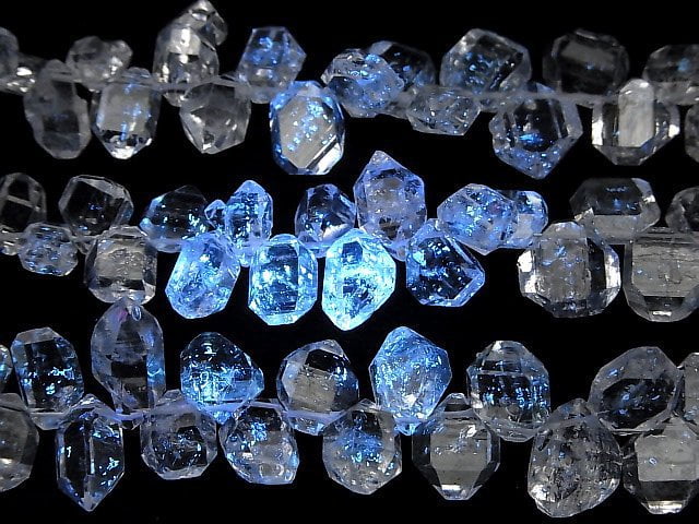 [Video] Pakistan Oil in Quartz Rough Rock Top Side Drilled Hole Half or 1strand beads (aprx.7inch/18cm)
