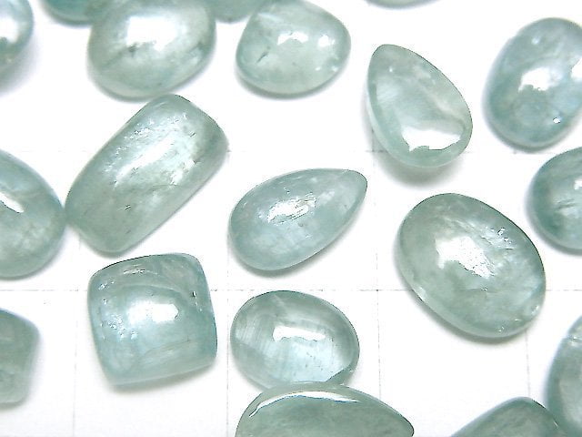 [Video]High Quality Aqua Kyanite AA++ Mix Shape Cabochon 3pcs