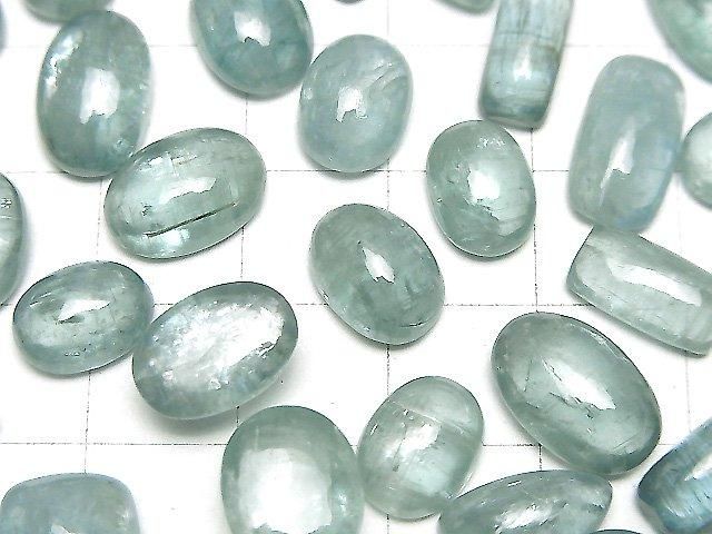 [Video]High Quality Aqua Kyanite AA++ Mix Shape Cabochon 3pcs