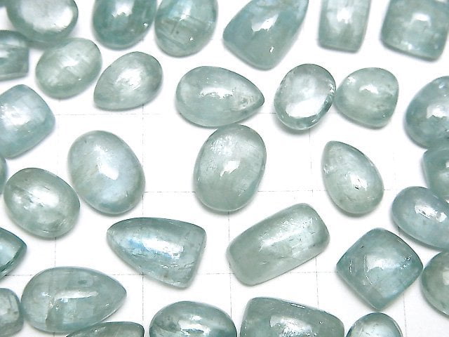 [Video]High Quality Aqua Kyanite AA++ Mix Shape Cabochon 3pcs