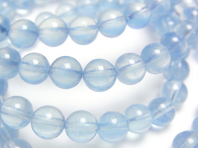 [Video]Aquamarine AA++ Round 7mm Bracelet