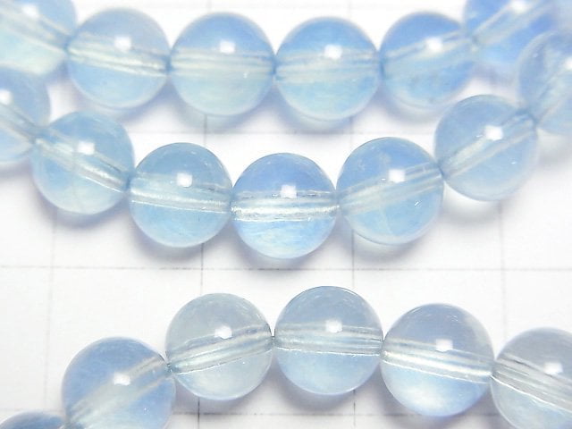 [Video]Aquamarine AA++ Round 7mm Bracelet