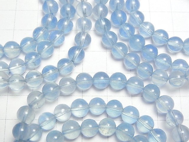 [Video]Aquamarine AA++ Round 7mm Bracelet