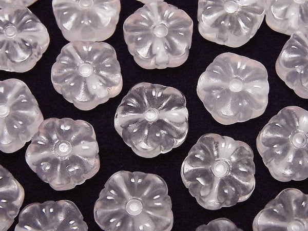 [Video]Rose Quartz AAA Flower Motif 14mm [Drilled Hole] 1pc