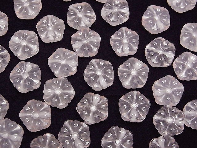 [Video]Rose Quartz AAA Flower Motif 14mm [Drilled Hole] 1pc