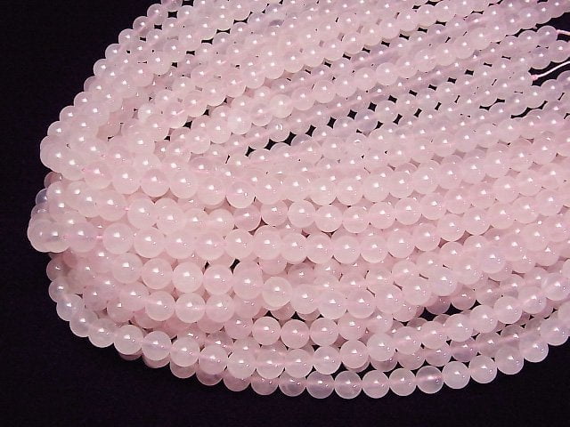 [Video]Rose Quartz AA++ Round 8mm half or 1strand beads (aprx.15inch/36cm)