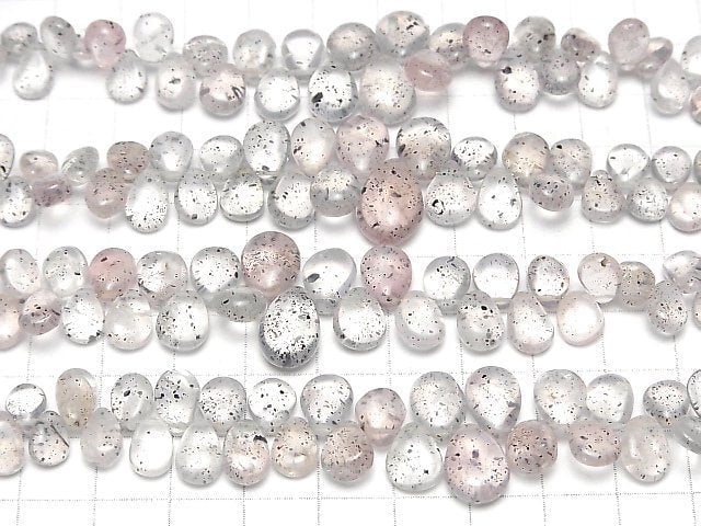 [Video] Micain Rose Quartz Pear shape (Smooth) half or 1strand beads (aprx.7inch/18cm)