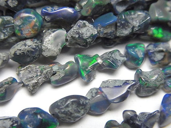 [Video] Ethiopian Blue Opal AA++ Rough Rock Nugget 1strand beads (aprx.17inch/42cm)