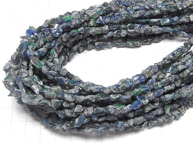 [Video] Ethiopian Blue Opal AA++ Rough Rock Nugget 1strand beads (aprx.17inch/42cm)
