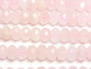 [Video]High Quality! Morganite AAA- Faceted Button Rondelle 6x6x4mm half or 1strand beads (aprx.15inch/36cm)