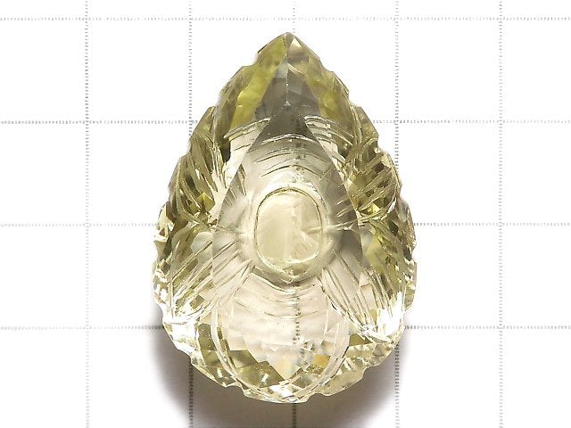 [Video][One of a kind] High Quality Lemon Quartz AAA Loose stone Carved Faceted 1pc NO.43