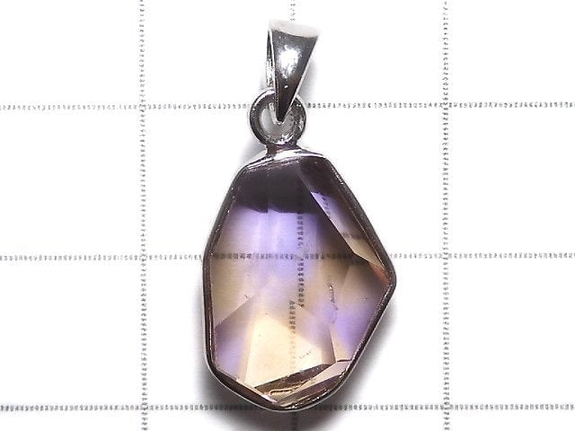 [Video][One of a kind] High Quality Ametrine AAA- Faceted Pendant Silver925 NO.223