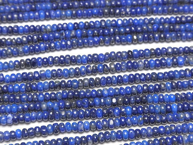 [Video] Lapislazuli AA++ Roundel 4x4x2mm half or 1strand beads (aprx.15inch/37cm)