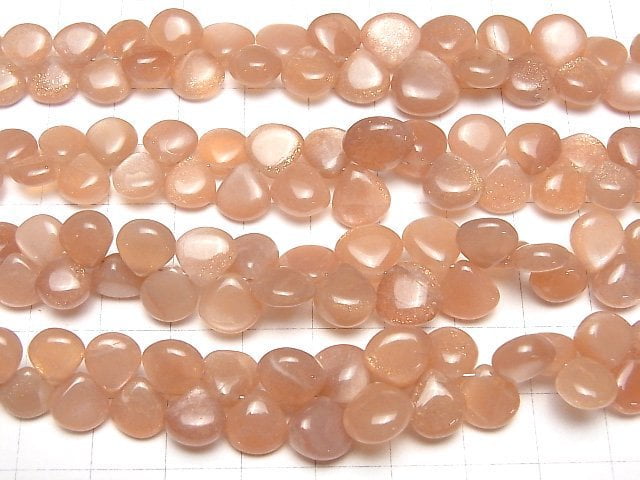 [Video]High Quality Orange Moonstone AA++ Chestnut (Smooth) half or 1strand beads (aprx.7inch/18cm)