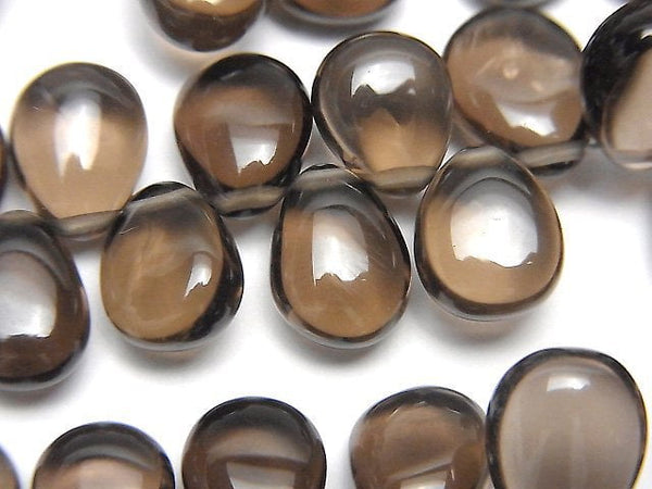 [Video]High Quality Smoky Quartz AAA Pear shape (Smooth) half or 1strand beads (aprx.7inch/18cm)