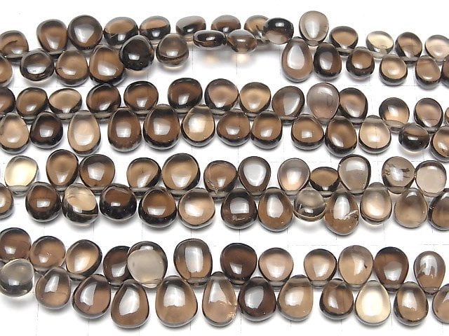 [Video]High Quality Smoky Quartz AAA Pear shape (Smooth) half or 1strand beads (aprx.7inch/18cm)