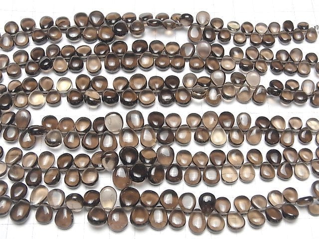 [Video]High Quality Smoky Quartz AAA Pear shape (Smooth) half or 1strand beads (aprx.7inch/18cm)