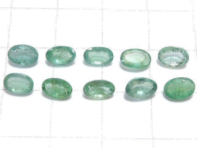 [Video][One of a kind] High Quality Emerald AAA Loose stone Faceted 10pcs Set NO.5