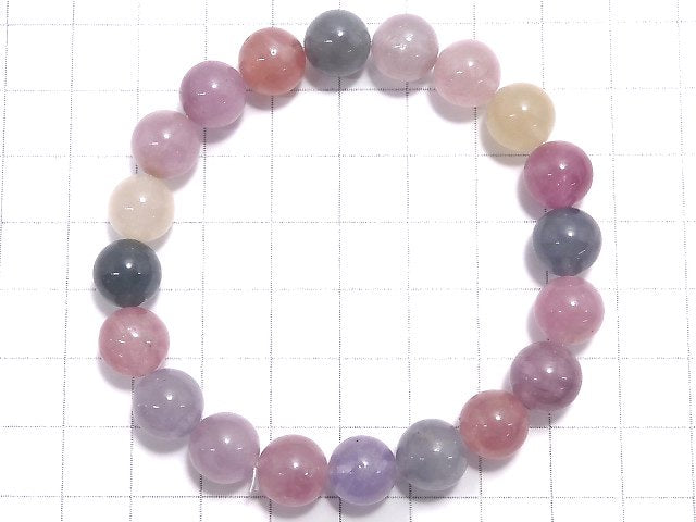 [Video][One of a kind] Multi-color Spinel AAA Round 10mm Bracelet NO.2