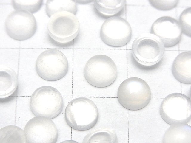 [Video] Royal Blue Moonstone AA++ Round Cabochon 6x6mm 3pcs