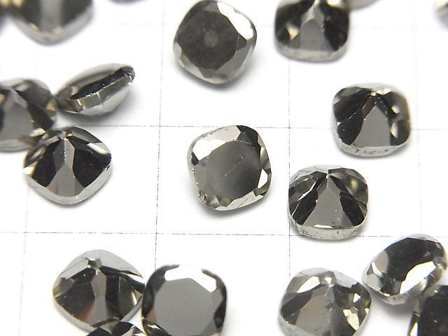 [Video] Pyrite Loose stone Square Faceted 6x6mm 3pcs