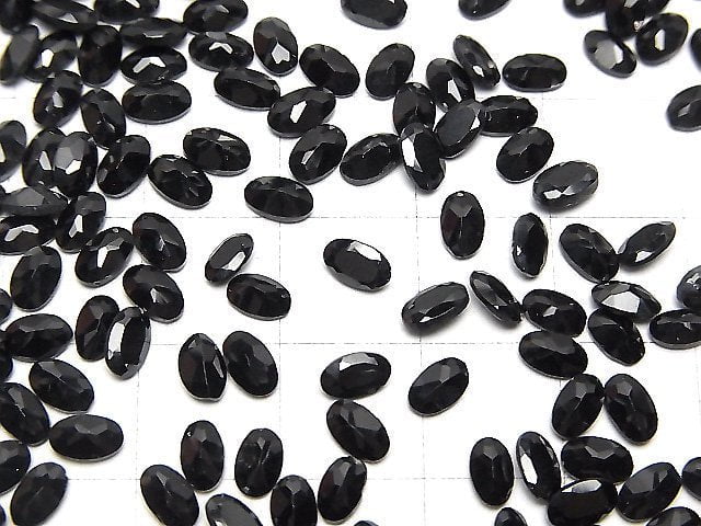[Video]High Quality Black Spinel AAA Loose stone Oval Faceted 5x3mm 10pcs