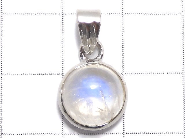 [Video][One of a kind] High Quality Rainbow Moonstone AAA Pendant Silver925 NO.27