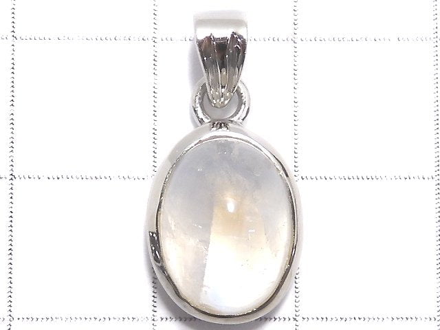 [Video][One of a kind] High Quality Rainbow Moonstone AAA Pendant Silver925 NO.29