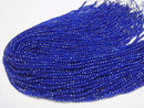 [Video]High Quality! Blue color Jade Faceted Round 3mm 1strand beads (aprx.15inch/37cm)