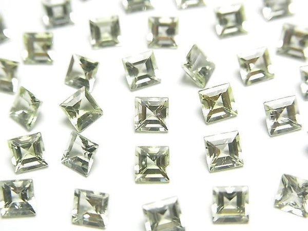 [Video]High Quality Amblygonite Loose stone Square Faceted 4x4mm 2pcs