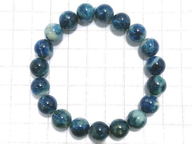 [Video][One of a kind] Lazulite Round 10mm Bracelet NO.20