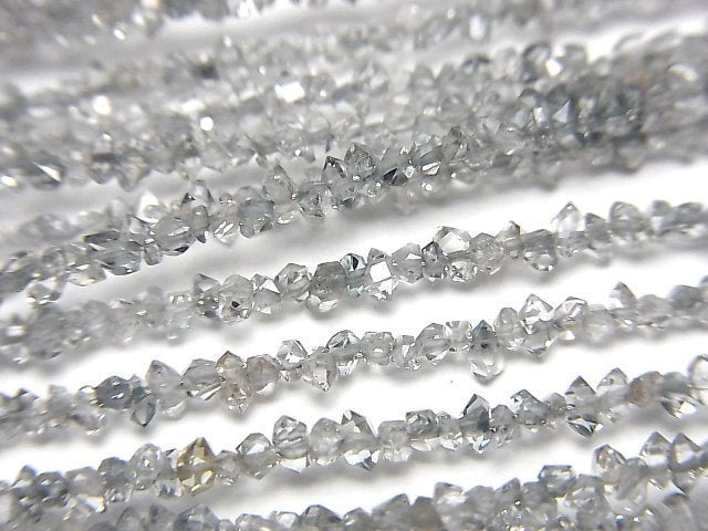 [Video] Pakistani double point crystal coating [gray] half or 1strand beads (aprx.15inch/37cm)