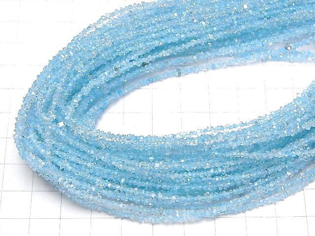 [Video] Pakistani double point crystal coating [light blue] half or 1strand beads (aprx.15inch/37cm)