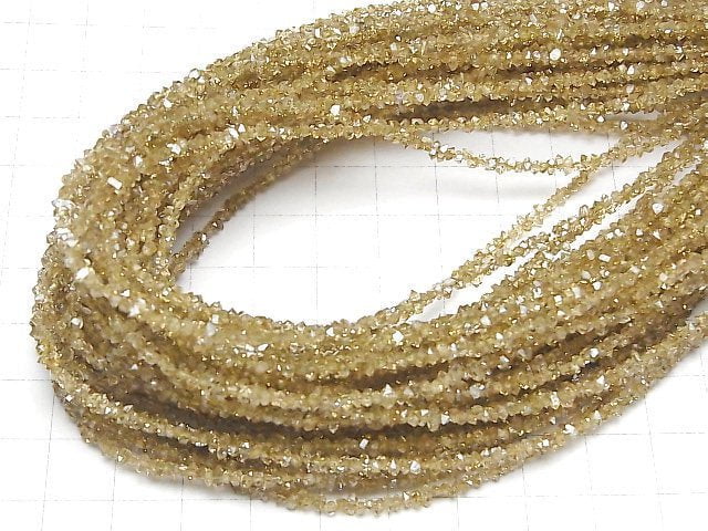 [Video] Pakistani double point crystal coating [Olive] half or 1strand beads (aprx.15inch/37cm)