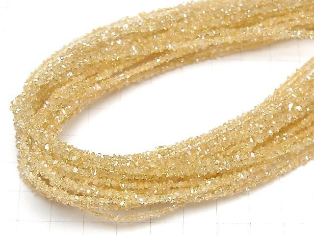 [Video] Pakistani double point crystal coating [yellow orange] half or 1strand beads (aprx.15inch/37cm)