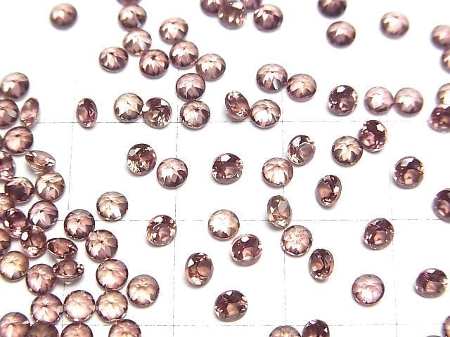 [Video]High Quality Reddish Brown Zircon AAA Loose Stone Round Faceted 3x3mm 3pcs