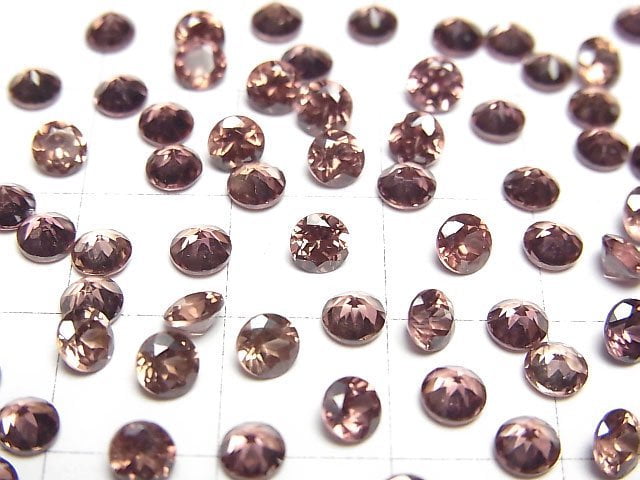 [Video]High Quality Reddish Brown Zircon AAA Loose Stone Round Faceted 4x4mm 2pcs