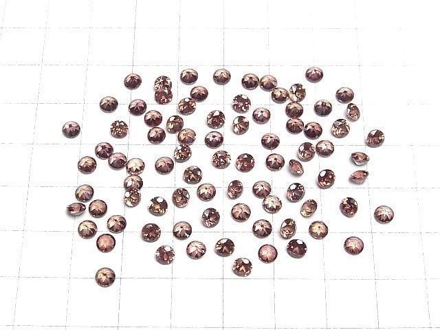 [Video]High Quality Reddish Brown Zircon AAA Loose Stone Round Faceted 4x4mm 2pcs