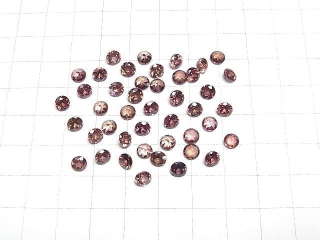 [Video]High Quality Reddish Brown Zircon AAA Loose Stone Round Faceted 5x5mm 1pc