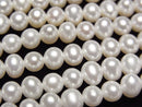 [Video] Fresh Water Pearl AAA Potato 5.5mm White half or 1strand beads (aprx.15inch/37cm)